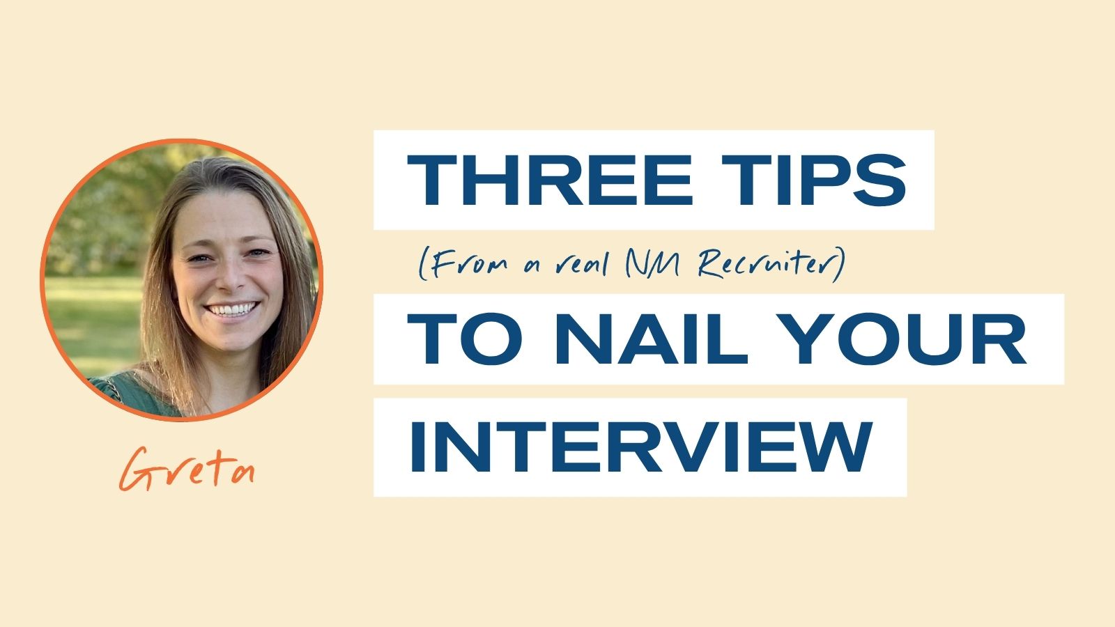 a person smiling for a job interview