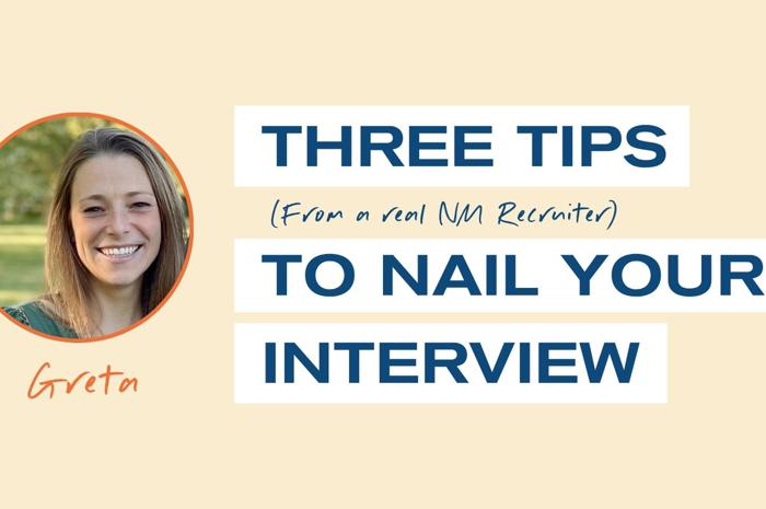 a person smiling for a job interview