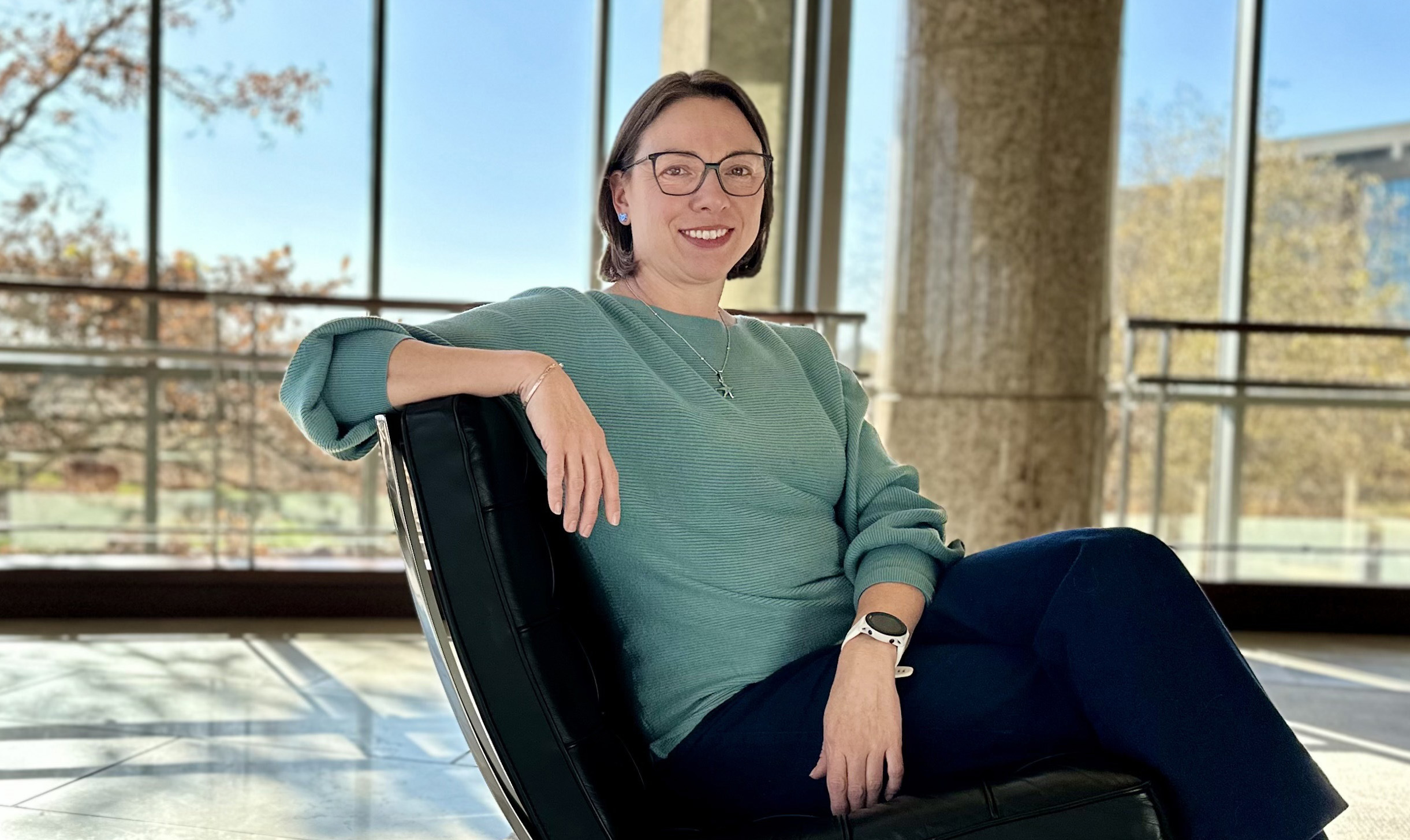 a person sitting in a chair