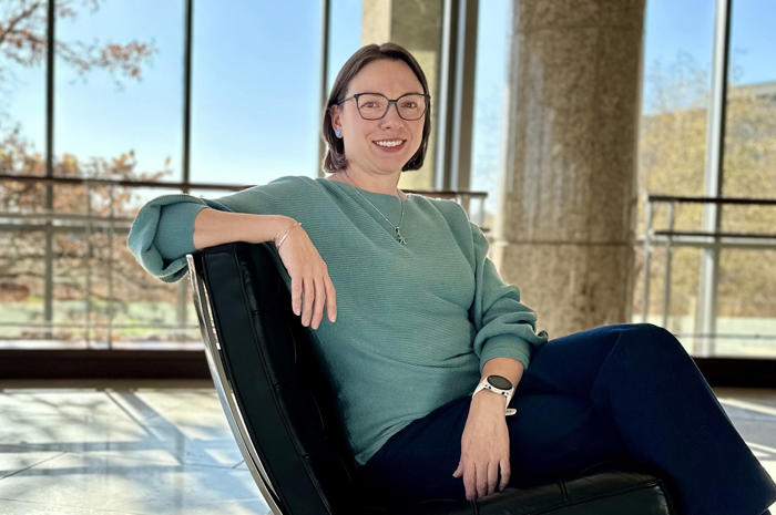 a person sitting in a chair